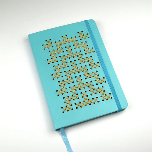 TUKUTUKU NOTEBOOK DIY Kit - Poutama pattern (Blue)