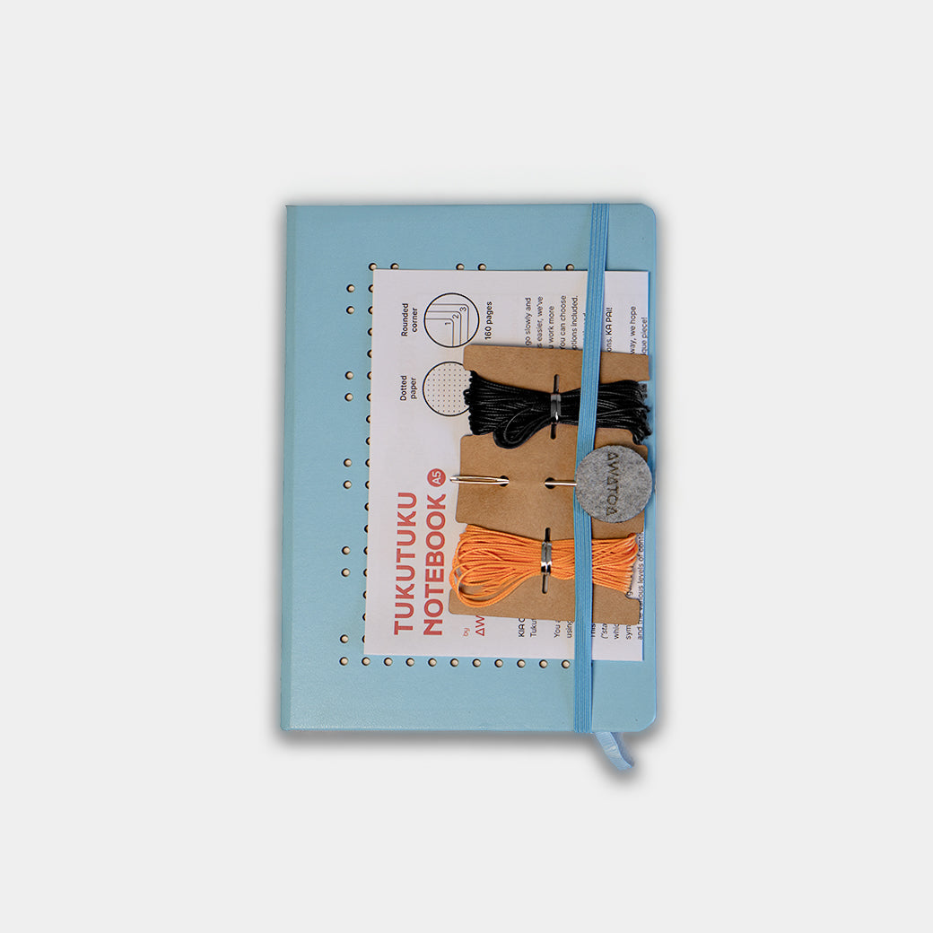 TUKUTUKU NOTEBOOK DIY Kit - Poutama pattern (Blue)