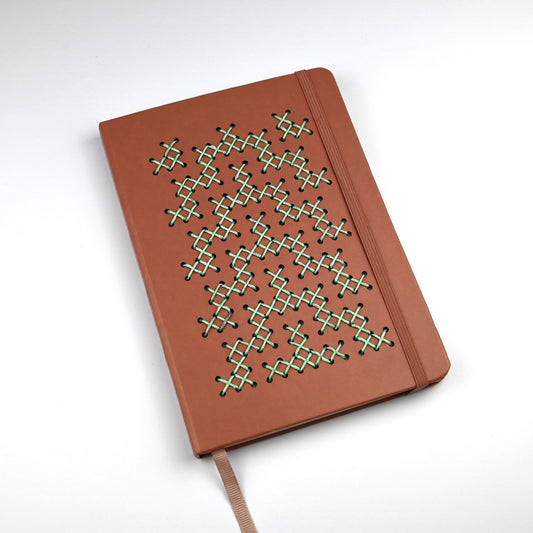 TUKUTUKU NOTEBOOK DIY Kit - Poutama pattern (Brown)