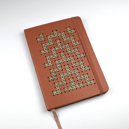 TUKUTUKU NOTEBOOK DIY Kit - Poutama pattern (Brown)