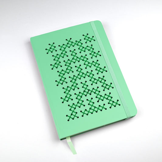 TUKUTUKU NOTEBOOK DIY Kit - Poutama pattern (Green)