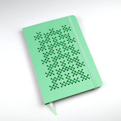 TUKUTUKU NOTEBOOK DIY Kit - Poutama pattern (Green)