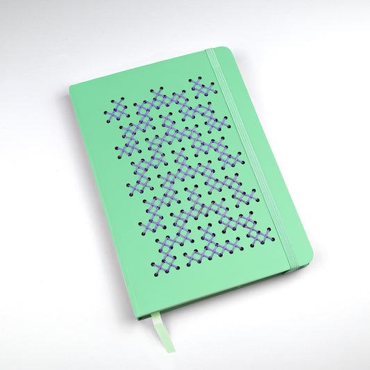 TUKUTUKU NOTEBOOK DIY Kit - Poutama pattern (Green)