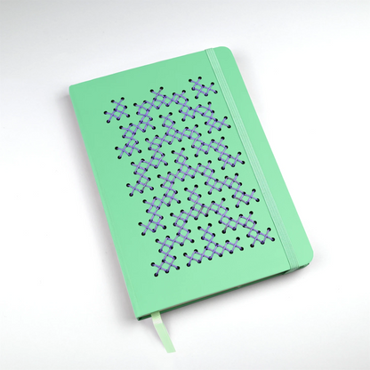 TUKUTUKU NOTEBOOK DIY Kit - Poutama pattern (Green)