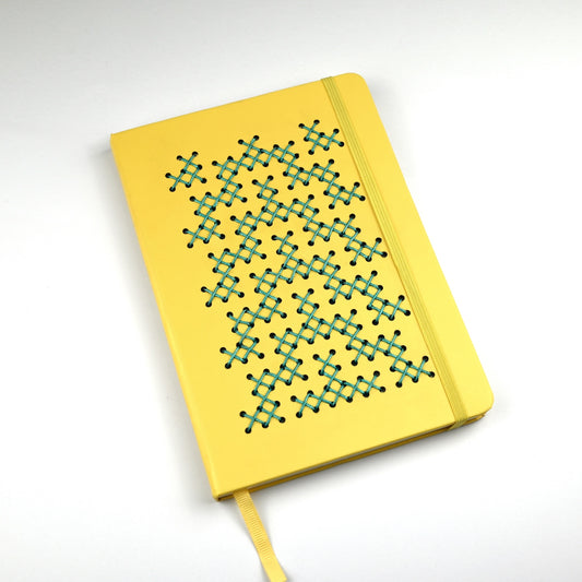 TUKUTUKU NOTEBOOK DIY Kit - Poutama pattern (Yellow)