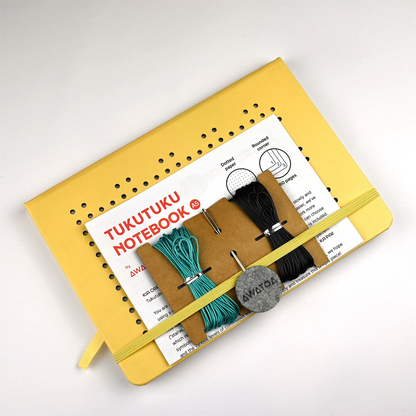 TUKUTUKU NOTEBOOK DIY Kit - Poutama pattern (Yellow)