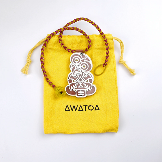 HEI TIKI double sided pendant - Velvet edition (Rose/Yellow)