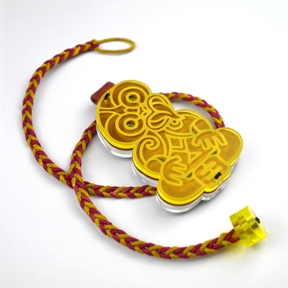 HEI TIKI double sided pendant - Velvet edition (Rose/Yellow)